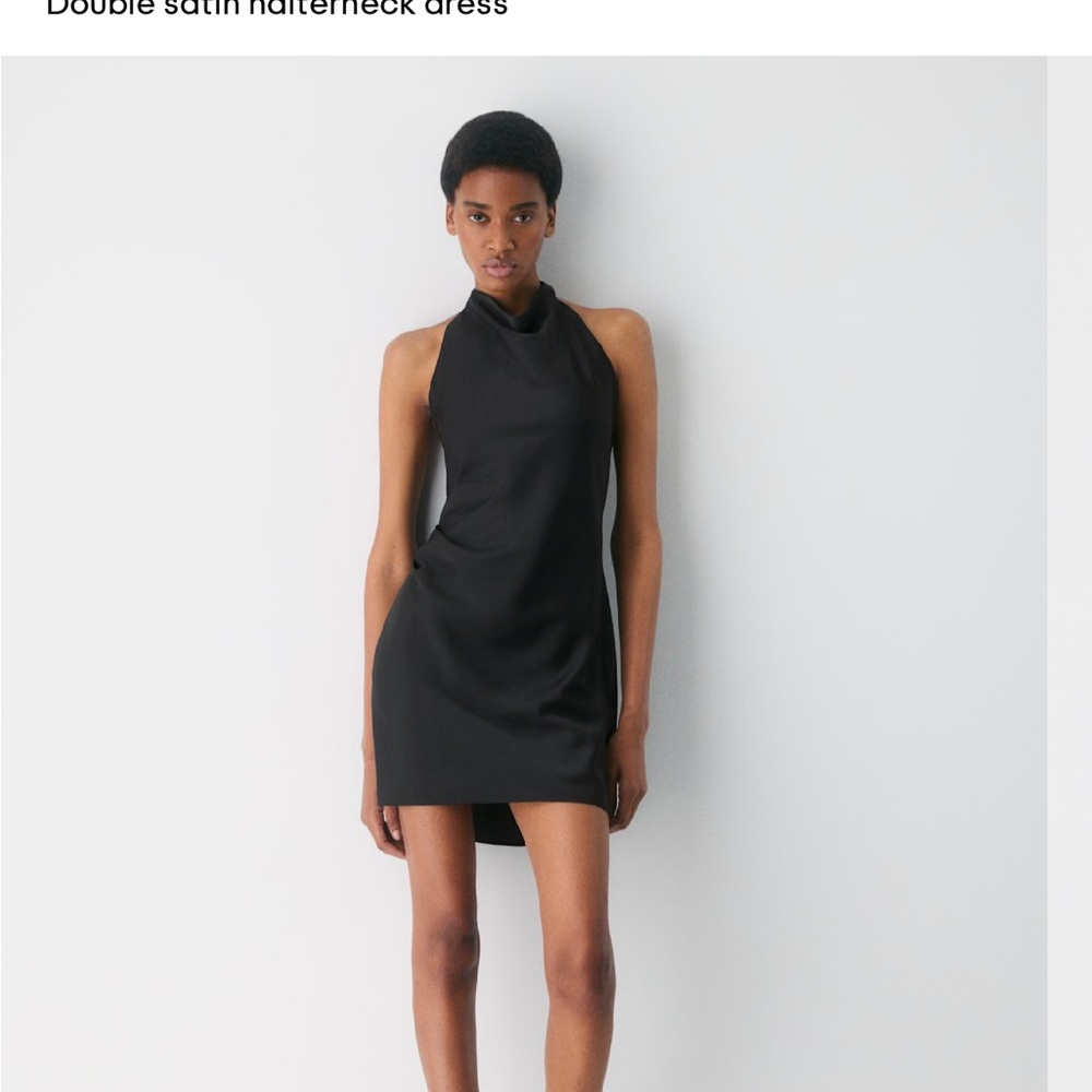 Aritzia Black Halter Dress